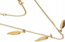 Lovrin Ezüstözött, aranyozott 925-ös nyaklánc tollas choker, 3, 60g, medálokkal ajándék (Lovrin 51078)