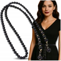 EdiBazzar Öv Női Fekete Nadrág Ruha Elegáns Díszes Divatos Elasztikus (Pasek Damski Do Spodni Sukienki Elegancki)