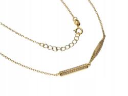 Lovrin 925-ös ezüst női nyaklánc, aranyozott, cirkónia kövekkel, ajándékba is kiváló medállal (Lovrin 64981)