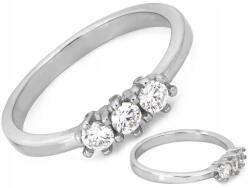 Lovrin Női ezüst gyűrű 925, három cirkónia kővel, 20-as méret, 2, 18g súly (62501709)