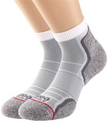 1000 Mile Trainer Liner 2 Pack Senior - White/Grey Mens