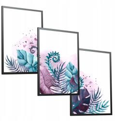  Növények Lila 3 db-os poszter szett 50x70 Monstera