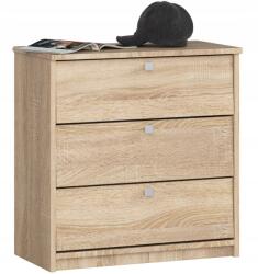 AKORD Cipősszekrény Mini, sonoma tölgy, 3 billenőajtós, 60cm (OP0LSZASONMINI)