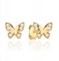 Lovrin Arany pillangó fülbevaló cirkónia kövekkel, 585 14k, 1.05 gramm (59309403)