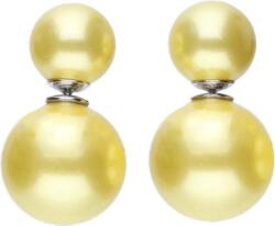 Lovrin Ezüst fülbevaló 925 kerek sárga golyókkal 11, 13g Elegáns divatos ajándékba (Lovrin 50209)