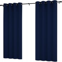 NOW-ART Kész függöny, matt, 145x220 cm, karikás, sima, fényáteresztő (LEN-1 Granatowa 220)