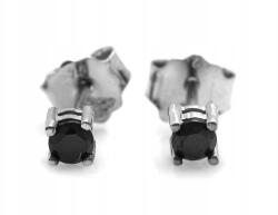 Lovrin Ezüst fülbevaló fekete kővel, 925-ös finomságú, 1, 70g súlyú, stekkeres, ajándéknak