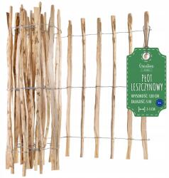 Creative Home Mogyorófa kerítés, karós, kerti szegély, pázsitszegély, 5m x 120cm, 3-5cm (X0029GMHW5)