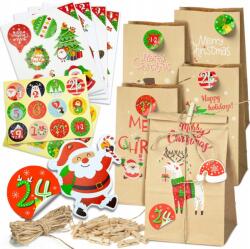 Allbag Adventi Naptár Diy Öko Kézitáska Karácsonyi Nyomtatás Matricák Csináld Magad (KALENDARZ017)