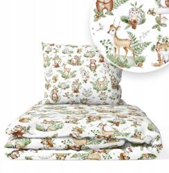 Ankras Ágyneműhuzat 135x100 Gyerek 2EL 100x135 Kiságyhoz (ZWIERZĘTA W LIŚCIACH P-2 135/100 40/60)