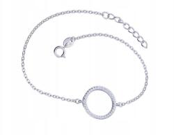 Lovrin Ezüst 925 karkötő karikával és cirkónia kövekkel, elegáns mintával, ajándéknak is kiváló (Lovrin 49246)