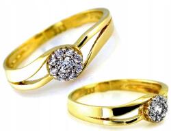 Lovrin Arany Gyűrű 585 Cirkónia Kövekkel 1.78g Női Ajándék Eljegyzésre (62153659)