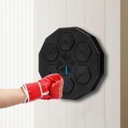  Zenei boxgép, falra szerelhető, LED-es világítású boxfelszerelés, fekete (Music Boxing Machine,)