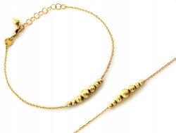 Lovrin Arany karkötő 585 14k láncos, állítható, gyémántcsiszolású golyókkal, 1.42g (Lovrin)