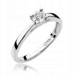 Fugart Arany Gyűrű 585 Eljegyzési Gyémánt Gyűrű 0.08ct Ingyenes Gravírozás r9 (F007-B585-LD0.08)