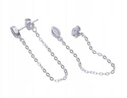 Lovrin Ezüst 925 fülbevaló láncokkal és fehér cirkóniával, egyedi design ajándékba (Lovrin 63061)