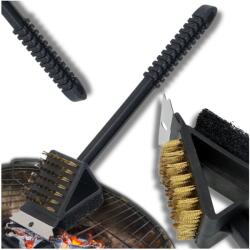  Drótkefe grilltisztításhoz 3az1ben rézhuzallal és szivaccsal (Szczotka 3w1 druciana do czyszczenia grilla)