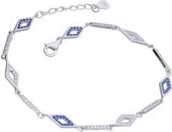 Lovrin Ezüst karkötő 925 kék cirkónia kövekkel, 3, 44g, modern divatos design (Lovrin 49669)