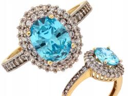 Lovrin Arany gyűrű 585 markíza topázzal és cirkóniákkal 3.60g méret 20 ajándékba (Lovrin)