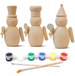 Allbag Karácsonyi Diótörők Figura Szett 3 db Festhető Ajándék (DZIADEK002)