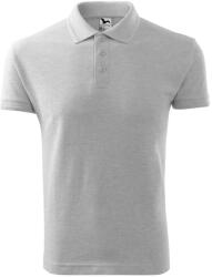 MALFINI Férfi galléros póló Pique Polo - Világosszürke melírozott | L (2030315)