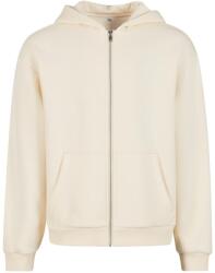 Build Your Brand Puha férfi cipzáros kapucnis pulóver Fluffy - Világos homokszínű | XL (BY285-1000384384)