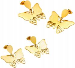 EdiBazzar Aranyozott Fülbevalók Sebészeti Acélból, Arany Színű