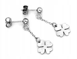 Lovrin Ezüst fülbevaló 925 függő lóhere 1.18g ródiumozott stift 30mm ajándék