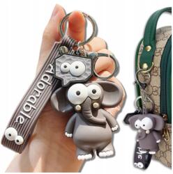 EdiBazzar Kulcstartó Táska Charm Szürke Elefánt Ajándék Kulcstartó (5905884022184)