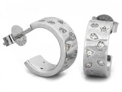 Lovrin 925-ös ezüst fülbevaló, nyitott körök cirkónia kövekkel, stekkeres, 3.97g ajándék (62119364)