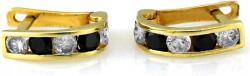 Lovrin Arany fülbevaló 585 fekete cirkónia kövekkel, elegáns ajándék (Lovrin 103738)