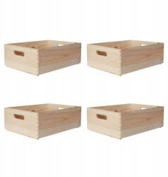 Creative Deco 4 x Fa láda doboz virágoknak, játékoknak, szerszámoknak, ajándéknak 40x30 (X001ZMQH8J)