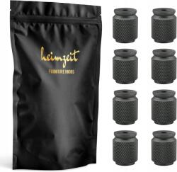  Dekoratív Bútorgombok, Kiváló Minőségű, Hornyolt Alumínium, 8 Db, Szürke (8pGRAY)