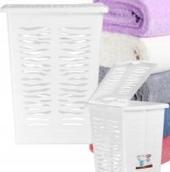 BranQ 30L-es Szabadon Álló Fehér Szellőzős Mosókosár Tároló (CLO000251)