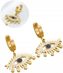  Arany színű retro Fülbevalók sebészeti acélból 316L, 18K arannyal bevonva, boho, lógós