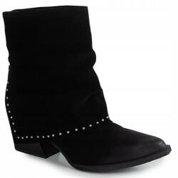 CheBello 4470 Bakancs Velúr Bőr Fekete 37 (4470-034-000-PSK-S365 Czarny)