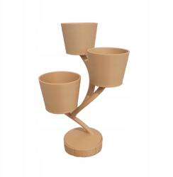 Háromszoros virágcserép lefolyóval (3DD002)