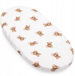 Jukki Pamut Lepedő Gumival Gondolához És Bölcsőhöz 80X40CM Jukki (5904506830169)