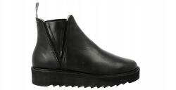 Marc O'Polo Női bokacsizma Marc O'Polo fekete bőr éktalppal 38-as méret (MP14245001890)