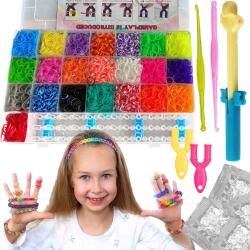 Lewer Gumikarikák Karkötők Készítéséhez Nagy Szett 6800 Darabos XXL Gyerekeknek (rękodzieło biżuteria)