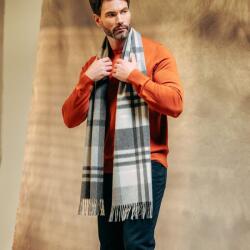 Joshua Ellis 1767 Joshua Ellis Black Watch Ripple Cashmere Scarf - Grey