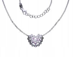 Lovrin 925-ös ezüst nyaklánc szív alakú cirkónia kövekkel díszítve, ajándékba (Lovrin 64677)