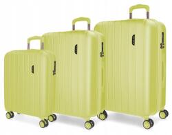 MOVOM Wood Yellow, Luxus Abs utazóbőrönd szett, 75cm/65cm/55cm (531846B)