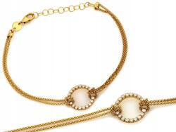 Lovrin Arany karkötő dupla lánccal és cirkónia kövekkel 585 14k 2.80g ajándék (60028747)