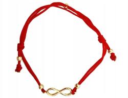 Lovrin Arany karkötő 585 piros zsinórral, végtelen jellel, 14 karátos (62485120)