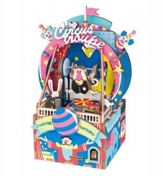 Robotime 3D fa építőjáték zenélő doboz Kis cirkusz (AMD41)