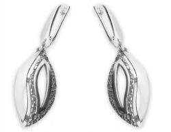 Lovrin 925-ös ezüst fülbevaló cirkónia kövekkel, lógós, angol kapcsos ajándék