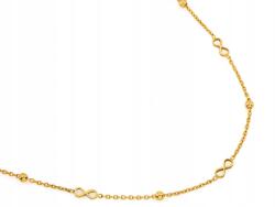 Lovrin Aranyozott ezüst nyaklánc golyókkal és végtelen jelekkel, 45 cm, 2, 70 g, 925-ös finomságú (60248731)