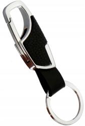 EdiBazzar Bőr kulcstartó bőr kulcstartó szíj férfi fekete fém (5905884053560)