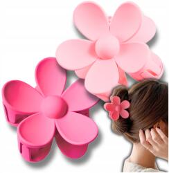 EdiBazzar 2 db-os Hajcsat Szett Világos Virágos Rózsaszín Könnyű Kontyhoz Díszek (Zestaw 2 spinek do włosów klamer jasne kwiaty)